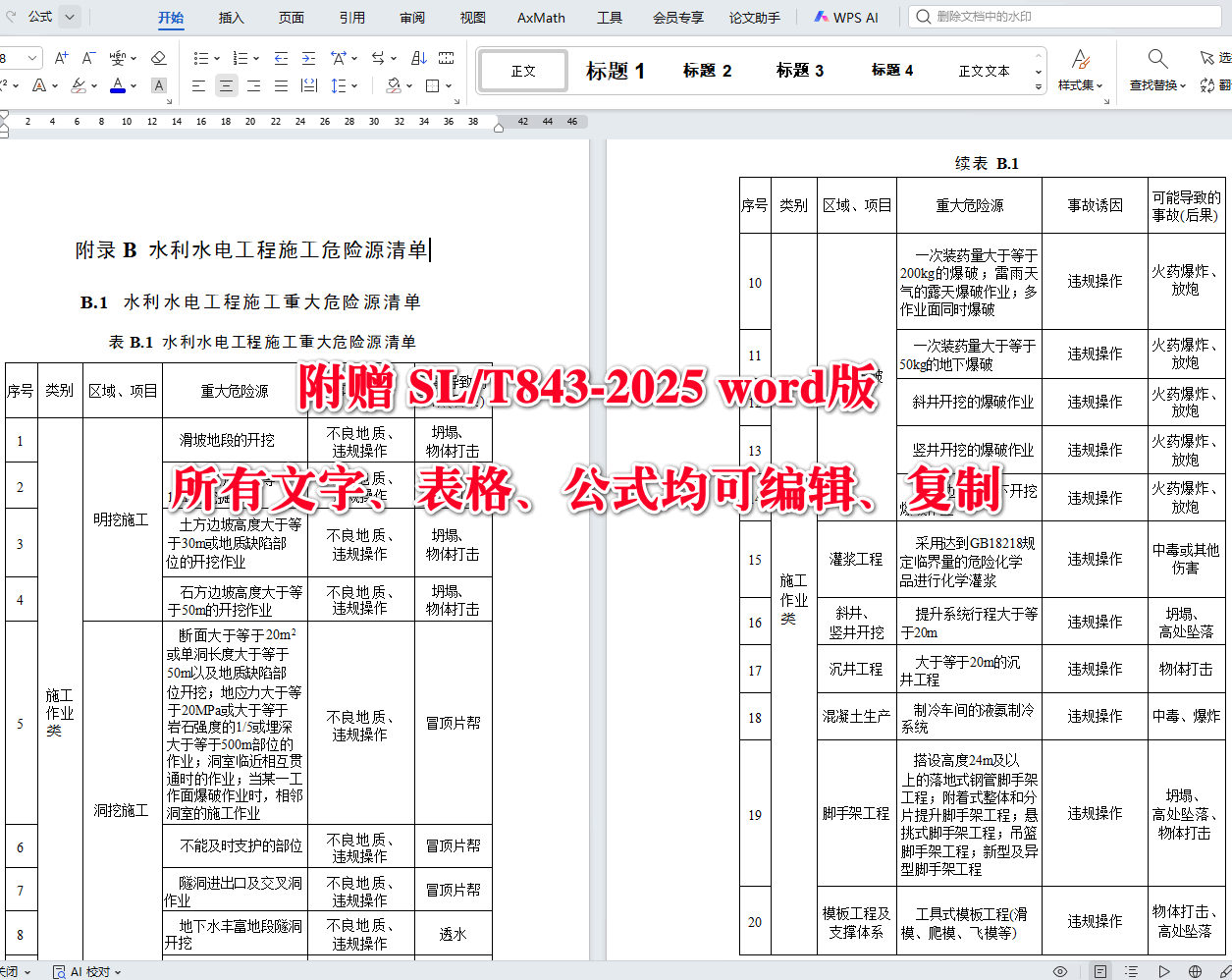 《水利水电工程危险源辨识与风险评价导则》(SL/T843-2025)【全文附高清无水印PDF+可编辑Word版下载】4