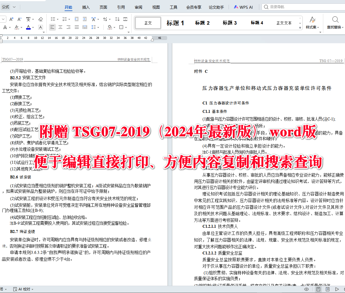 《特种设备生产和充装单位许可规则（2024年最新版） 》（TSG07-2019）【全文附高清无水印PDF+可编辑Word版下载】3