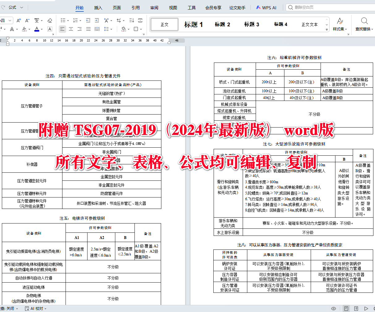 《特种设备生产和充装单位许可规则（2024年最新版） 》（TSG07-2019）【全文附高清无水印PDF+可编辑Word版下载】4